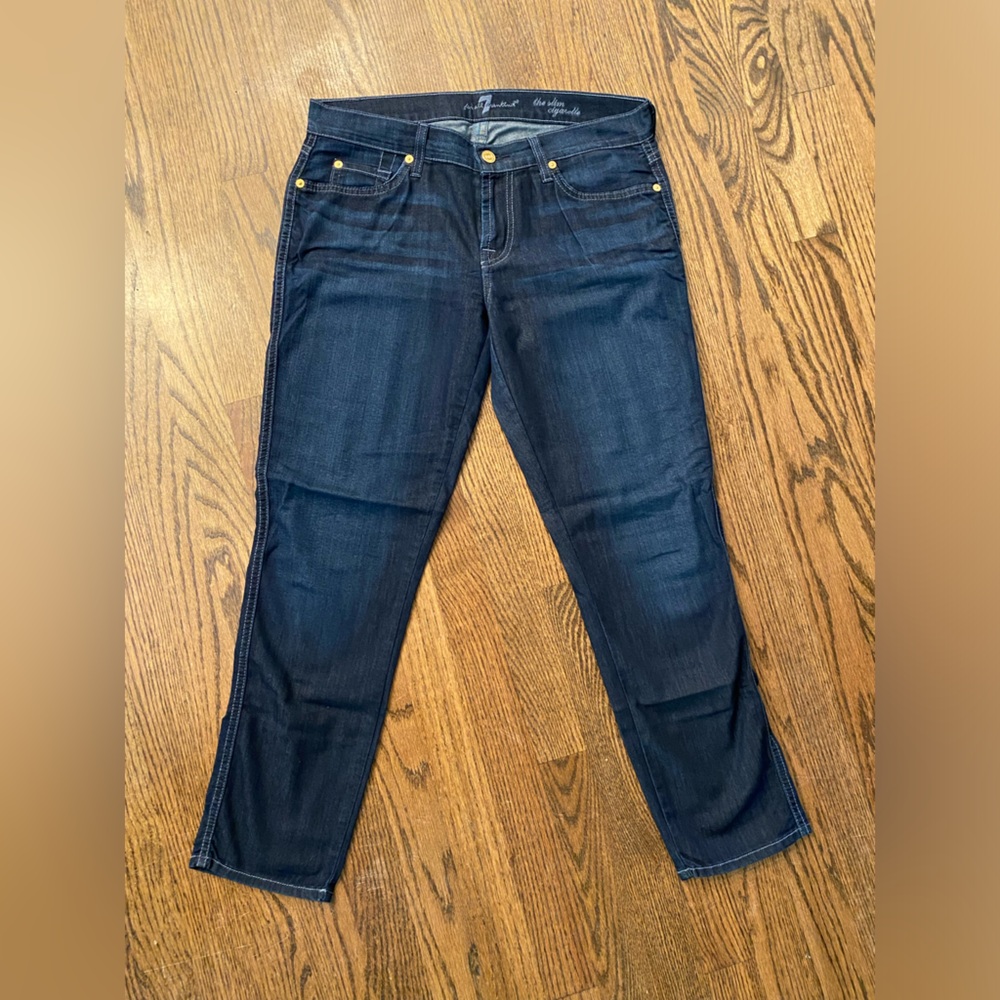 7 for all Mankind Slim Cigarette Dark Wash Jeans